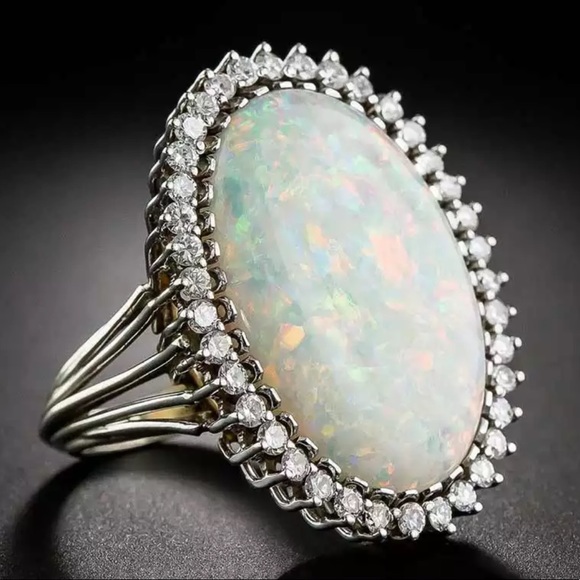 New Opal 925 Sterling Silver Ring - Picture 3 of 6